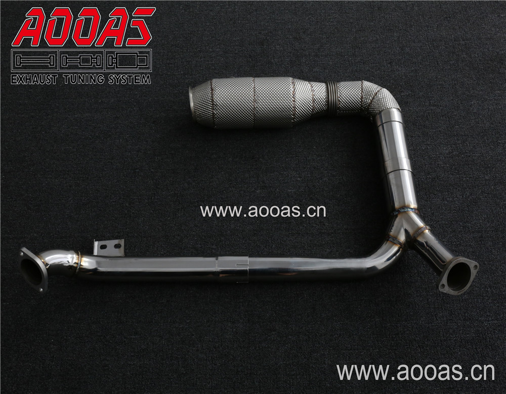 All SS304 / Cat Downpipe With Heat Shield
